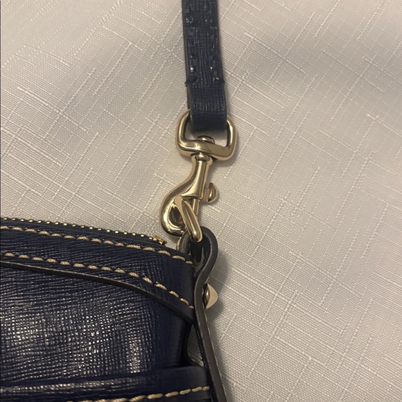 Dooney & Bourke Navy Saffiano Leather East/West Pocket Crossbody Durable - Picture 10 of 14